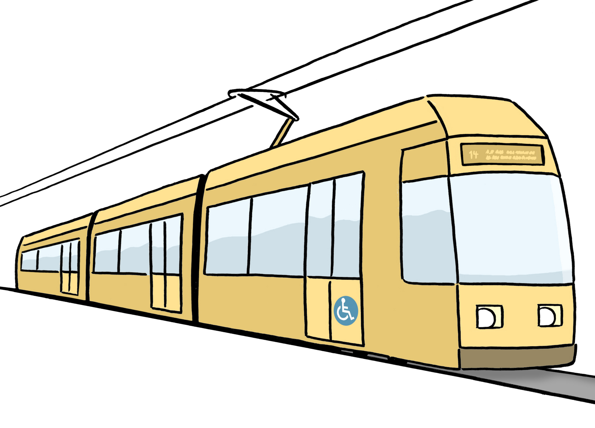 Piktogramm Straßenbahn