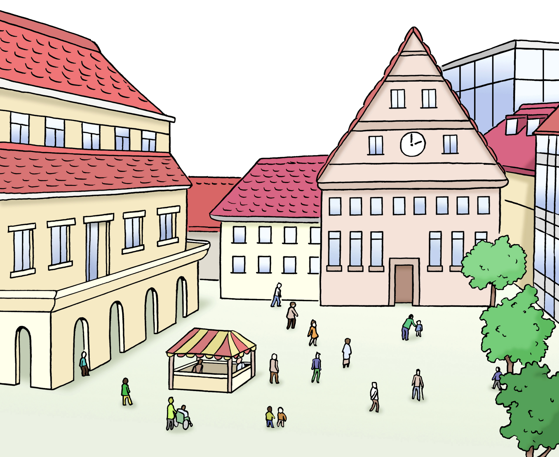 Piktogramm Marktplatz