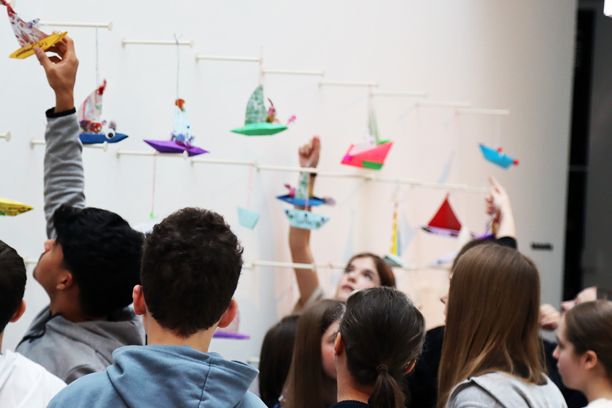 Pop-up-Ausstellung der Oberschule „Ulrich von Hutten“ im Schuljahr 2023/24 ©Stiftung Kleist-Museum
