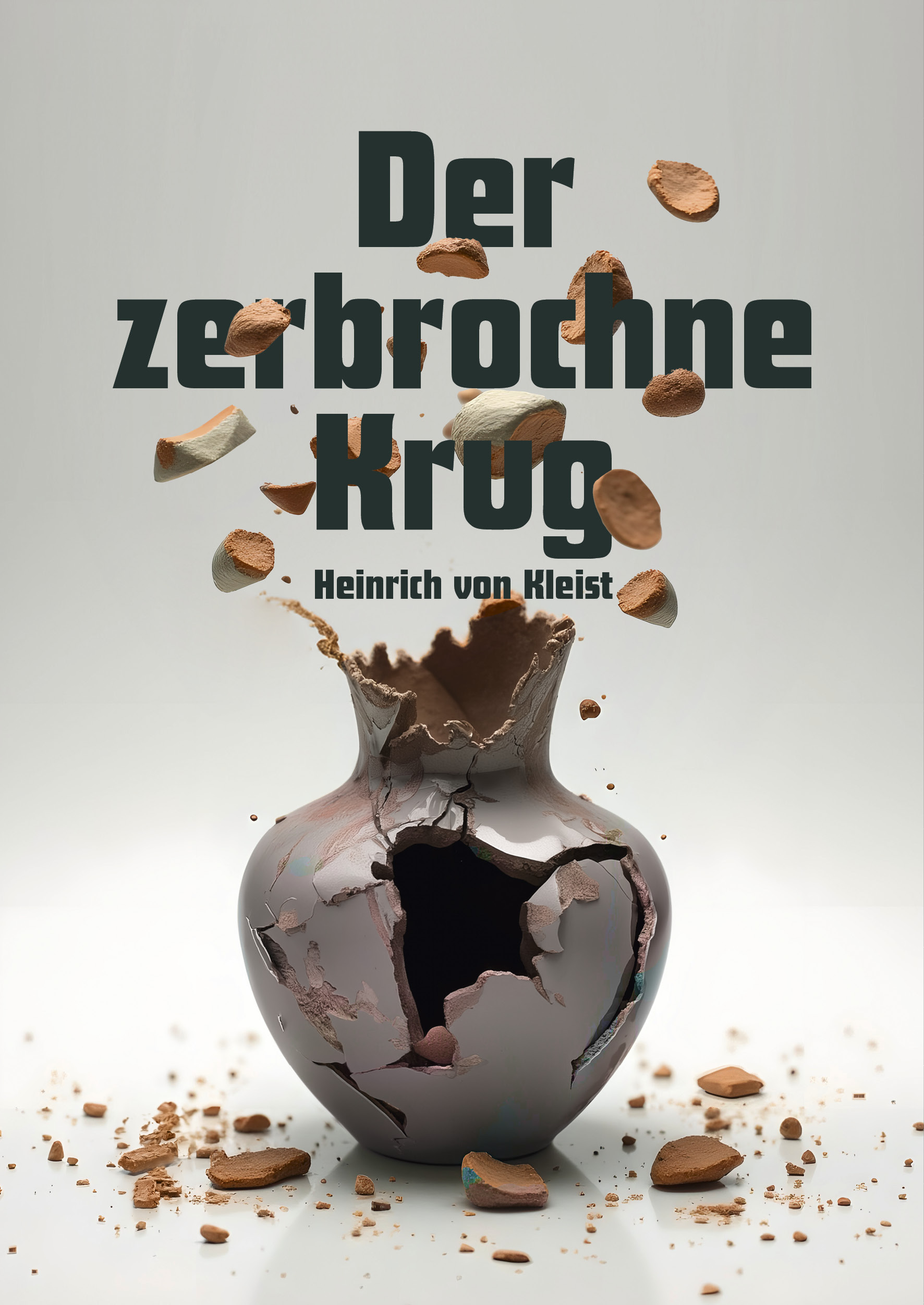 Theaterplakat mit zerbrochenem Krug