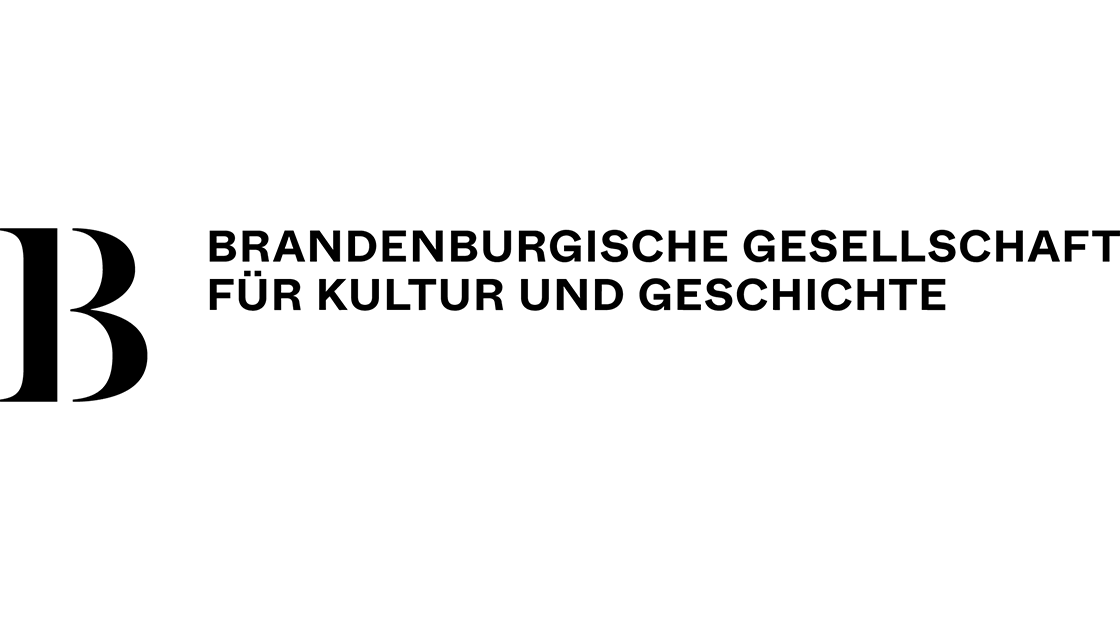 Logo Brandenburskie Towarzystwo Kultury i Historii z czarnymi literami; po lewej duża litera B; wszystkie litery pisane małymi literami