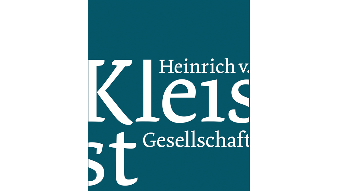 Logo Heinrich-von-Kleist-Gesellschaft, weiße Buchstaben auf türkisem Grund